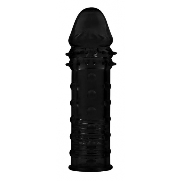 Extra Texture Penis Sleeve 16 x 4.5cm Black