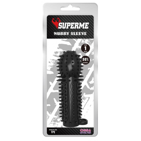 Funda para el pene Nubby 14,5 x 4,8cm Negro