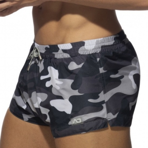 Addicted CAMO SWIM Swim Shorts Grey-Camouflage