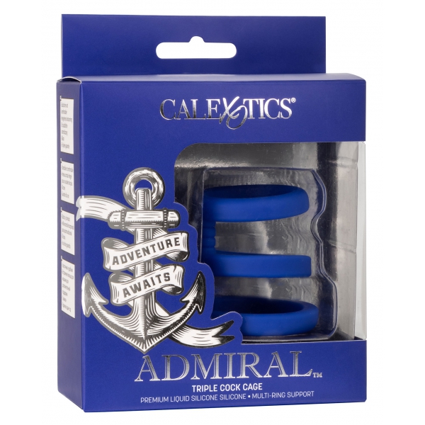 Triple Cockring Cage Admiral 32-37mm