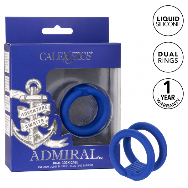 Anillo de pene doble Jaula de pene Admiral 32mm