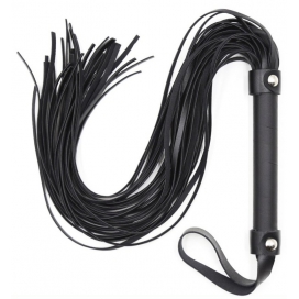 Correct Me Black Adult Leather Flogger