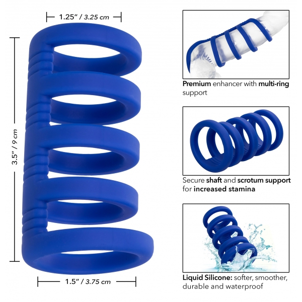 Penis schede 5 Cockrings Xtreme Cage Admiral 9cm