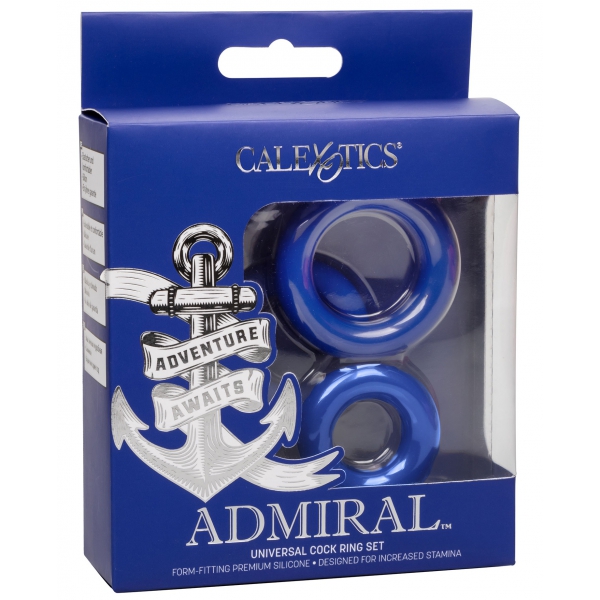 Admiral Cock Ring Set Blue