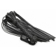 Leather Flogger Whip with Braided Handle
