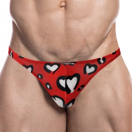 CUT4MEN Sexy Brazilian Red Hearts Briefs