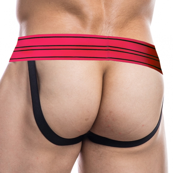 Néon Jockstrap Rugby Black-Pink