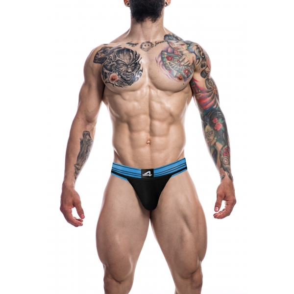 Rugby Jockstrap Zwart-Blauw