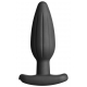 "Rocker" Silicone Noir Butt Plug - Medium