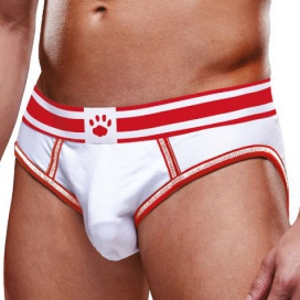 Bottomless Open Brief Prowler Blanc-Rouge
