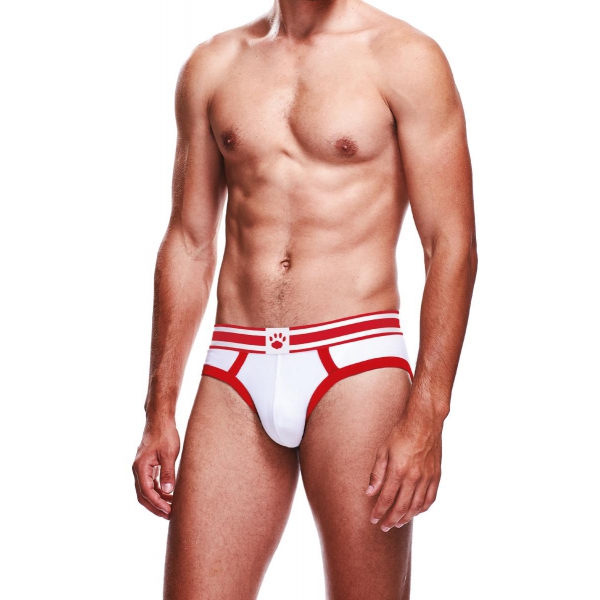 Slip BRIEF Prowler Weiß-Rot