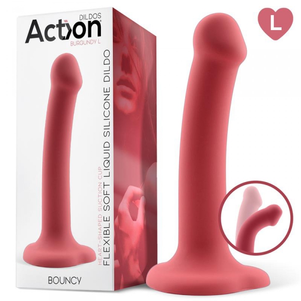 Siliconen dildo Bouncy L 17 x 4cm