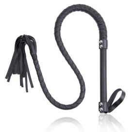 Correct Me Black Single Tail Whip - 120 cm / 47.2 inch