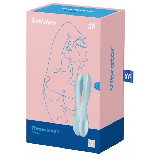 Vibrierender Klitoris-Stimulator Threesome 1 Satisfyer Blau