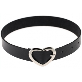 Heart Attach Necklace Black