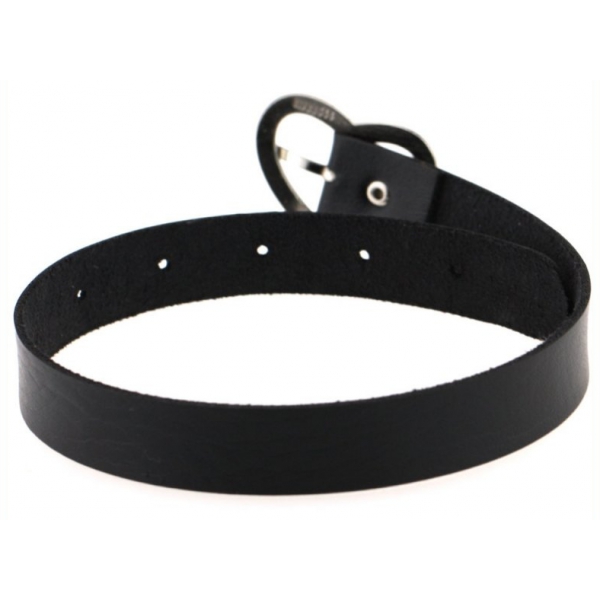 Heart Button Collar BLACK