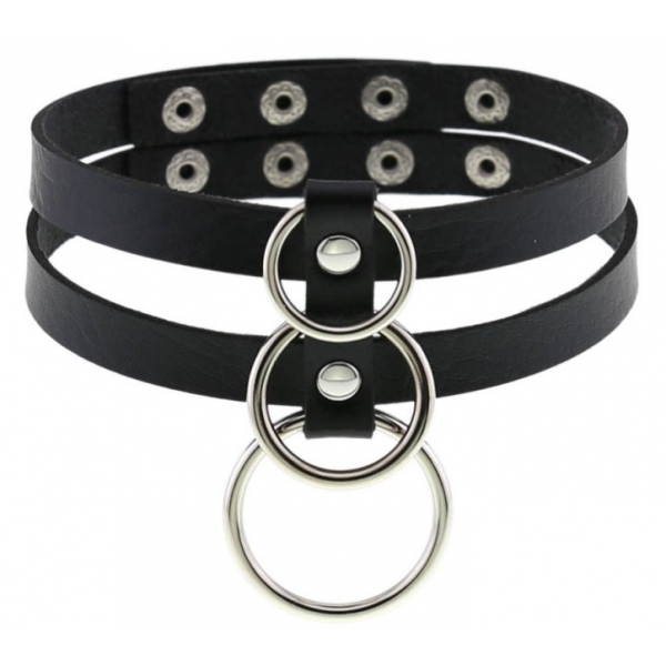 Collana Tri Anelli Nero