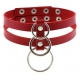 Double Row 3 O-ring Collar RED