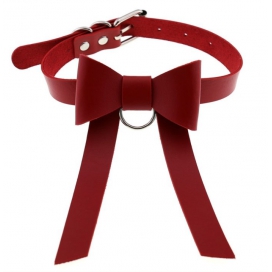 Bow Punk Collar RED