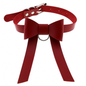 Joy Jewels Collar de noche con lazo rojo