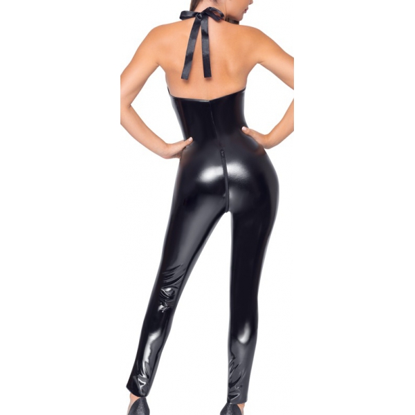 Vinyl Jumpsuit All Schwarz