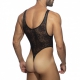 Body Thong Flowery Lace Noir