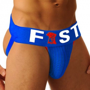 Fist Punho Azul Logotipo Jockstrap