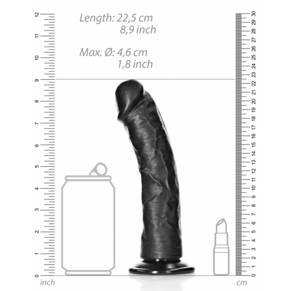 Curved Realistic Dildo with Suction Cup - 8''/ 20,5 cm