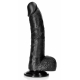 Consolador Curvo RealCock 17 x 4,3cm Negro