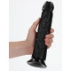 Mega Dildo Curvo RealRock 25 x 5,6cm Preto