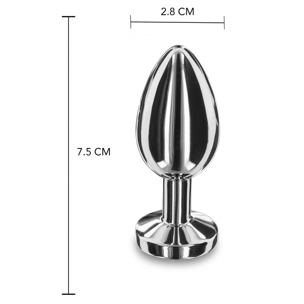 Butt Fine Metal Jewellery Plug M 7 x 3cm