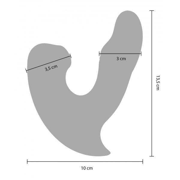 Stimolatore clitorideo e del punto G eterno 15 cm turchese