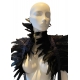 Black Feathered Shoulder Covers