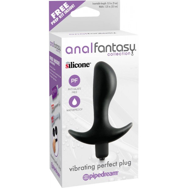 Perfect Silicone Vibrerende Plug 9 x 3,5 cm