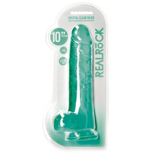 Crystal Clear Dildo 21 x 5.5cm Green