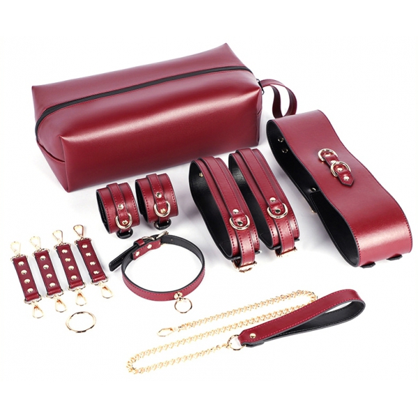 Set BDSM 6 pezzi Rosso scuro