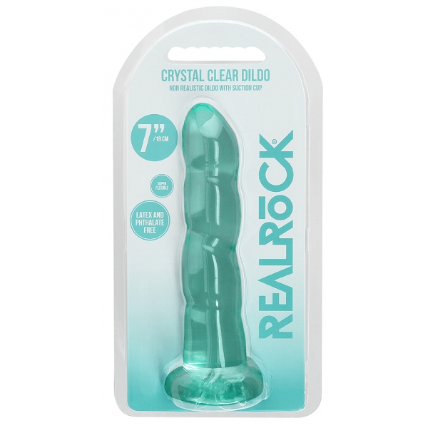 Dildo Twist Kristal RealRock 16 x 4cm Groen