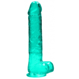 Real Rock Crystal Consolador Cristalino 19 x 4,5cm Verde