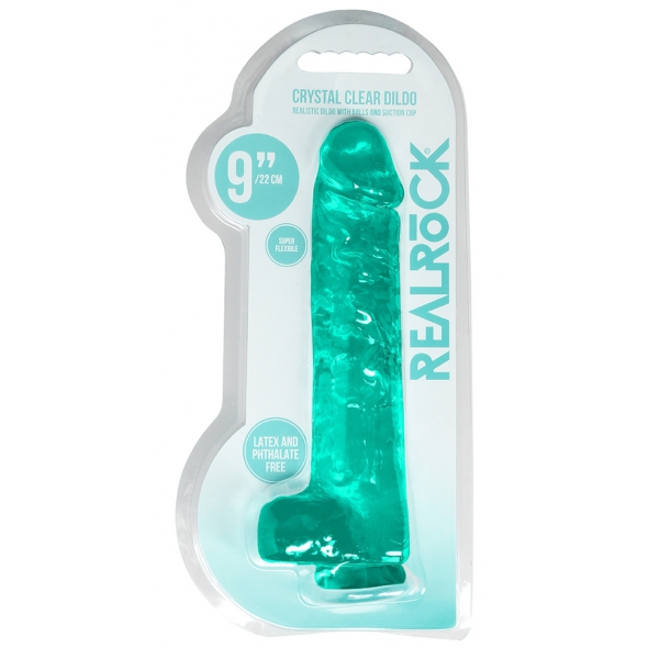 Dildo trasparente 19 x 4,5 cm verde