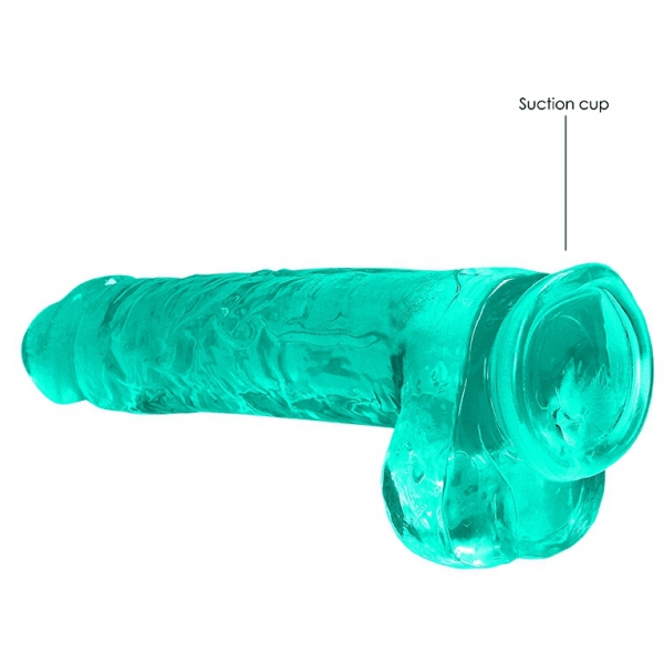 Dildo trasparente 19 x 4,5 cm verde