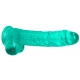 Dildo trasparente 19 x 4,5 cm verde