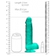 Dildo cristalino 16 x 4cm Verde