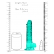 Kristalheldere Dildo 14 x 3,5cm Groen