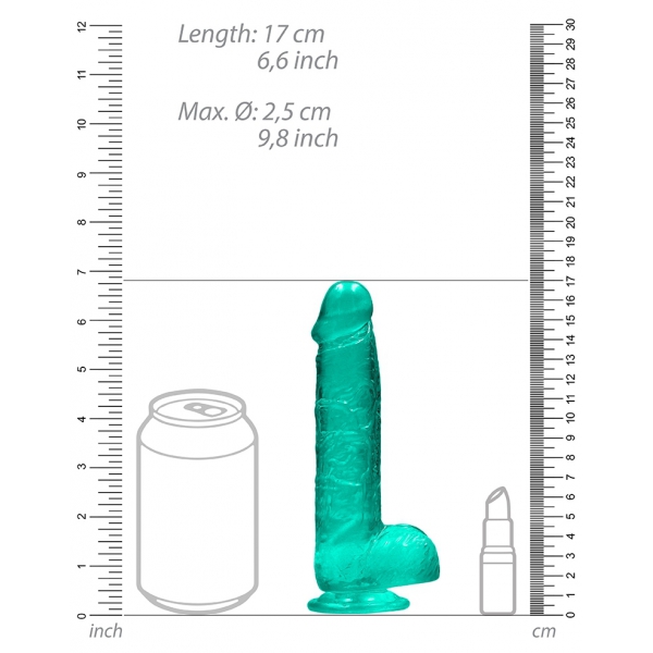 Crystal Clear Dildo 12 x 3cm Green