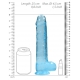 Crystal Clear Dildo 19 x 4.5cm Blue