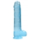 Dildo Crystal Clear 19 x 4.5cm Blau