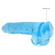 Crystal Clear Dildo 19 x 4.5cm Blue