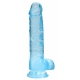 Crystal Clear Dildo 16 x 4cm Blue