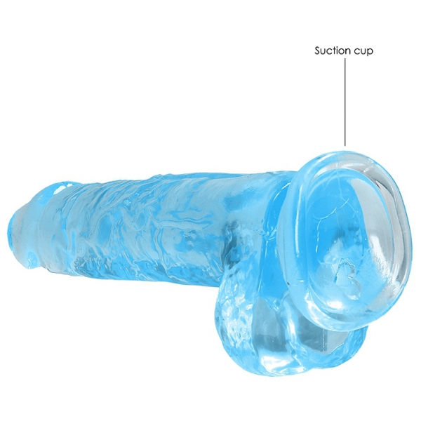 Crystal Clear Dildo 16 x 4cm Blue