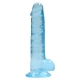 Dildo trasparente 14 x 3,5 cm blu